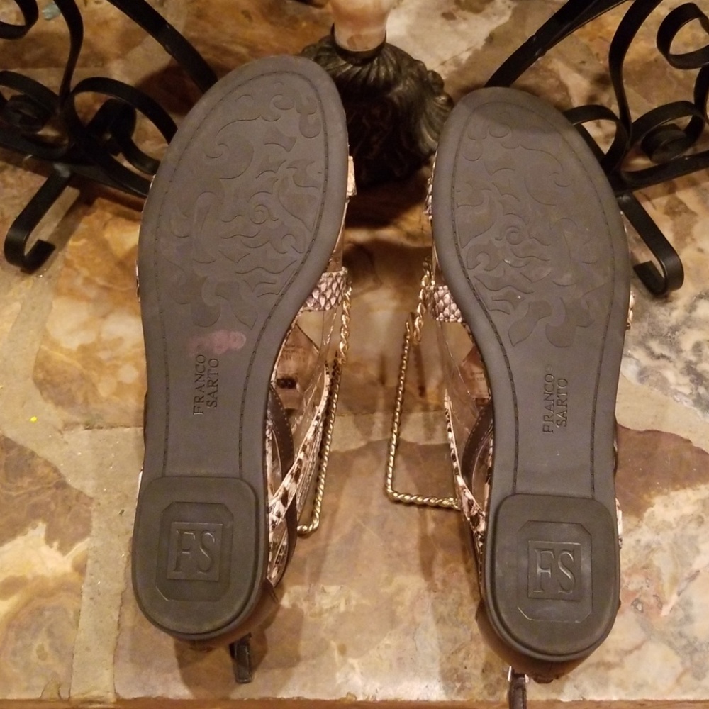 Franco Sarto Animal Print Gladiator Sandals - Picture 6 of 6